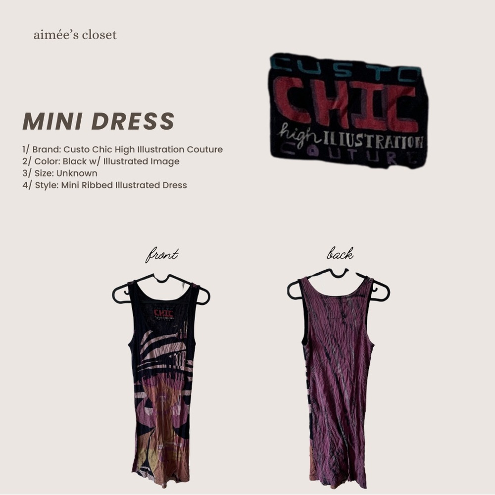 Custo Chic Black Mini Dress